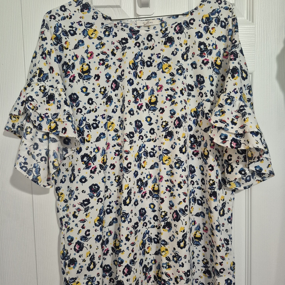 Floral Ruffle Sleeve Blouse